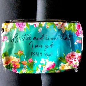 Cosmetic Makeup Bag Be Still And Know That I am God Psalm 46:10 New Seal…